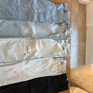 Abercrombie and kids, girl, jeans, size 13 -14. 5 pairs